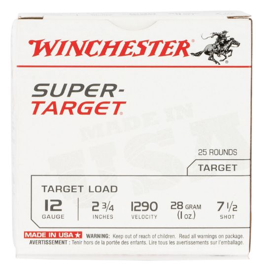 Picture of Winchester Ammo Trgt12907 Super-Target Light Target 12 Gauge 2.75" 1 Oz 7.5 Shot 25 Per Box/ 10 Case 