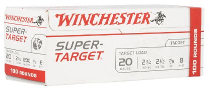 Picture of Winchester Ammo Trgt208vp Super-Target 20 Gauge 2.75" 7/8 Oz 8 Shot 100 Bx/ 2 Case Value Pack 