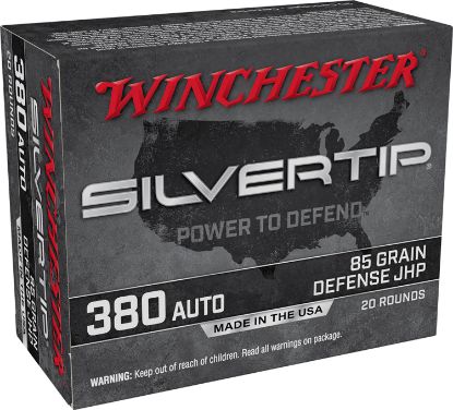 Picture of Winchester Ammo W380st Silvertip 380 Acp 85 Gr Silvertip Jacket Hollow Point 20 Per Box/ 10 Case 