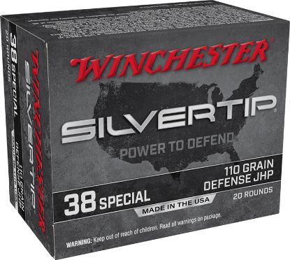 Picture of Winchester Ammo W38st Silvertip 38 Special 110 Gr Silvertip Jacket Hollow Point 20 Per Box/ 10 Case 