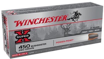 Picture of Winchester Ammo X4501 Power-Point 450 Bushmaster 260 Gr Power Point 20 Per Box/ 10 Case 