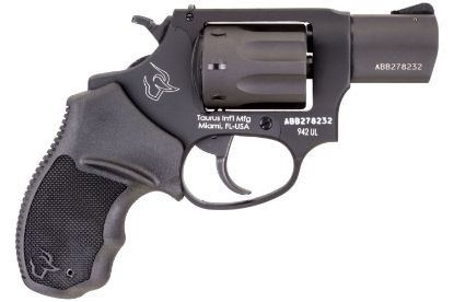 Picture of Taurus 2942021Ul 942 Ultra-Lite 22 Lr 8Rd 2" Matte Black Finish Barrel, Matte Black Finish Cylinder, Black Anodized Finish Aluminum Frame & Finger Grooved Black Polymer Grip 