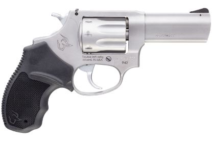 Picture of Taurus 2942039 942 22 Lr 8Rd 3" Barrel, Overall Matte Finish Stainless Steel & Finger Grooved Black Polymer Grip 