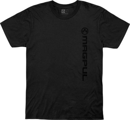 Picture of Magpul Mag1113-001-S Vertical Logo Black Cotton Short Sleeve Small 