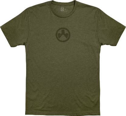 Picture of Magpul Mag1115-317-S Icon Logo Cvc Od Green Cotton/Polyester Short Sleeve Small 