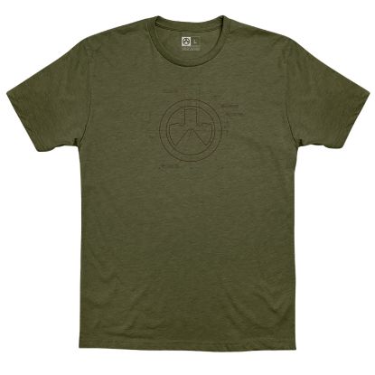 Picture of Magpul Mag1118-317-S Engineered Cvc Od Green Cotton/Polyester Short Sleeve Small 