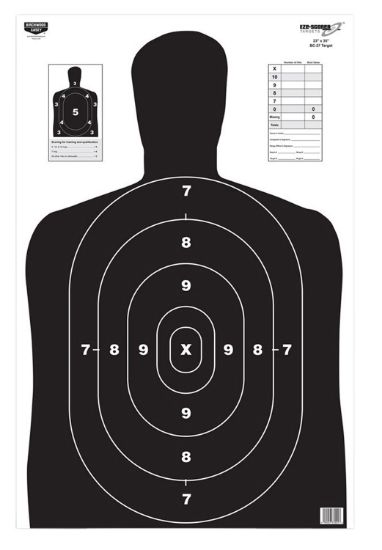 Picture of Birchwood Casey 37021 Eze-Scorer Bc-27 Silhouette Paper Target 23" X 35" 100 Per Pack 