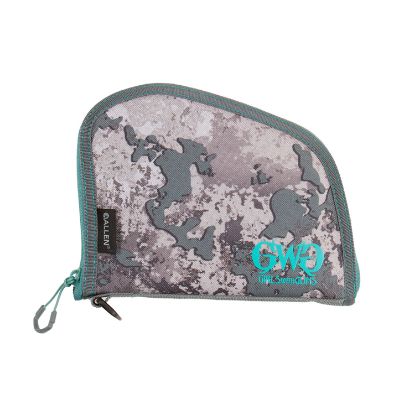 Picture of Girls With Guns 918 In The Shade Handgun Case 8" Gray/Teal/Shade Camo, Locking Zipper 