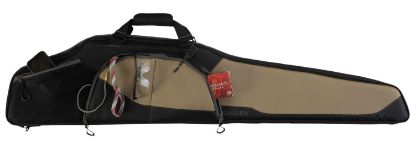 Picture of Allen 68246 Sawatch Rifle Case 46" Black Endura W/Tan Accents, Foam Padding, Accessory Pockets, Lockable Zippers & Plush Tricot Lining 