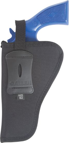 Picture of Allen 44802 Cortez Size 02 Owb Style Black Polyester, Adjustable Strap & Belt Loop Mount Type Fits 3-4" Barrel Medium-Large Da Revolver Right Hand 