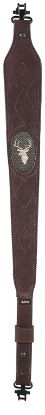 Picture of Allen 8140 Big Game Rifle Sling W/Swivels Brown Suede W/Embroidered Deer Silhouette Adjustable Length 25" To 38" Non-Slip Suede Lining 