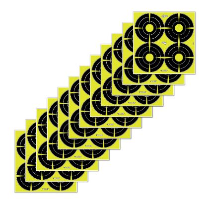 Picture of Ez-Aim 15218 Splash Reactive Target Spot Paper Hanging 12" X 12" Black/Yellow 12 Pk 