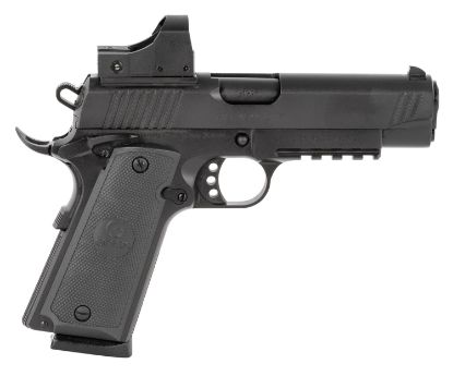 Picture of Eaa Girsan 390071 Mc1911 C Tv Carry 45 Acp 8+1 4.40" Black Steel Barrel, Blued Optic Ready/Serrated Slide, Black Steel Frame W/Picatinny Rail & Beavertail, Ambidextrous, Red Dot 