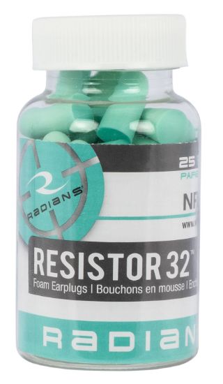 Picture of Radians Fp70a25 Resistor Earplugs Foam 32 Db In The Ear Aqua Blue Adult 25 Pair 