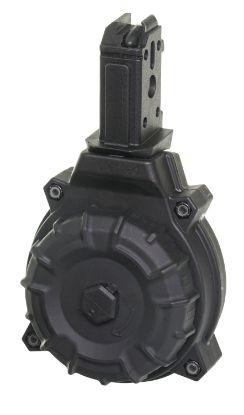 Picture of Promag Drma22 Standard 50Rd Drum 9Mm Luger Fits Cz Scorpion Black Dupont Zytel Polymer 