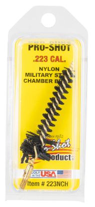 Picture of Pro-Shot 223Nch Chamber Brush Military Style 223 Rem/5.56X45mm Nato Ar Platform #8-32 Thread Nylon Bristles Brass Core 