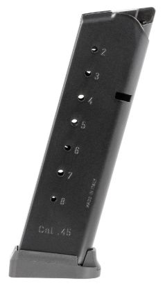 Picture of Mec-Gar Mgcg4508match Standard 8Rd Detachable W/Match Grade Floor Plate 45 Acp Fits 1911 Government Blued W/Anti-Friction Coating Carbon Steel 