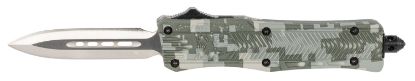 Picture of Cobratec Knives Sadcctk1sdagns Ctk-1 Small 2.75" Otf Dagger Plain D2 Steel Blade/Winter Digi Camo Aluminum Handle Features Glass Breaker Includes Pocket Clip 