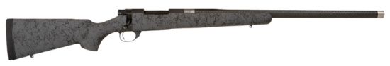 Picture of Howa Hscf65cgry M1500 Hs Precision 6.5 Creedmoor 5+1 24" Black Carbon Fiber Steel Barrel, Black Steel Receiver, Gray W/Black Webbing Hs Precision Synthetic Stock 