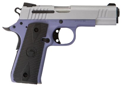 Picture of Citadel Cit380olala M1911 Baby Compact Frame 380 Acp 7+1, 3.75" Stainless Steel Barrel, Silver Serrated Steel Slide, Crushed Orchard Cerakote Aluminum Frame W/Beavertail, Ambidextrous 