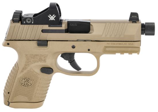 Picture of Fn 66100801 509 Compact Tactical 9Mm Luger 4.32" Threaded Barrel, 10+1 , Flat Dark Earth , Night Sights , Manual Safety Includes Viper Red Dot 