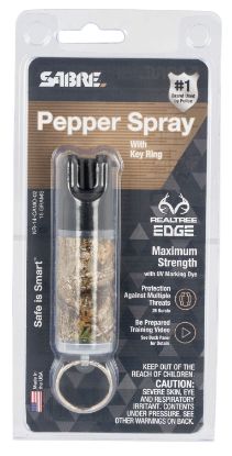 Picture of Sabre Kr14camo02 Pepper Spray Oc Pepper Uv Dye Effective Distance 10 Ft 0.54 Oz Realtree Edge Includes Key Ring 