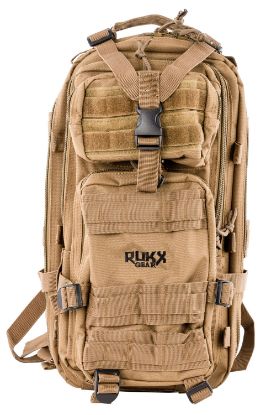 Picture of Rukx Gear Atict1dt Tactical 1 Day Tan 600D Polyester W/ Molle Webbing Hook & Loop Panel 5 Storage Areas 