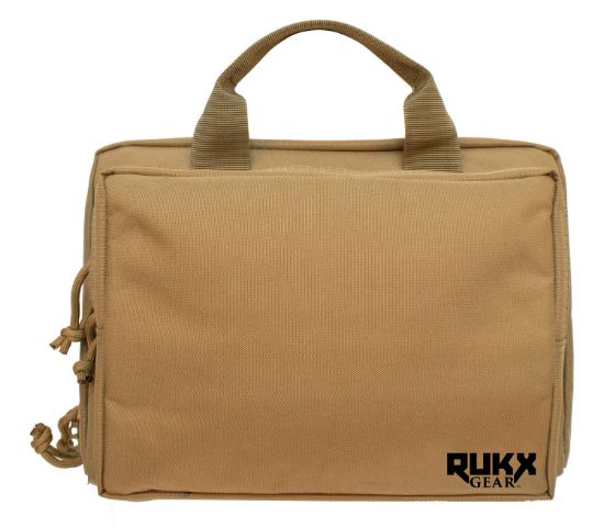Picture of Rukx Gear Atictdpct Double Pistol Tan 600D Polyester Holds 2 Handguns 