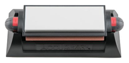 Picture of Accusharp 025C Tri-Stone Deluxe Sharpening System Coarse, Medium, Fine Diamond, Alumina, Ceramic Sharpener Rubber Handle 