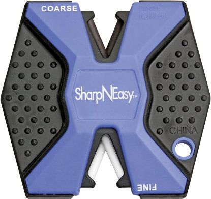 Picture of Accusharp 334Cd Sharpneasy 2-Step Sharpener Hand Held Fine/Coarse Ceramic Stone Sharpener Plastic Handle Black/Blue 24 