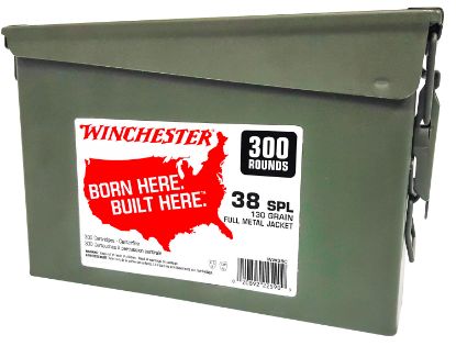 Picture of Winchester Ammo Ww38c Usa Ammo Can 38 Special 130 Gr Full Metal Jacket 300 Per Box/ 2 Case 