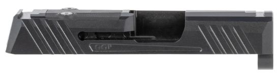 Picture of Grey Ghost Precision Ggp365blk1 Ggp365 Version 1 Slide Fits Sig P365, Optic Cut Compatible W/Sig Romeozero & Shield Rms-C, Aggressive Front & Rear Serrations, 17-4 Stainless Steel W/Black Dlc Finish 