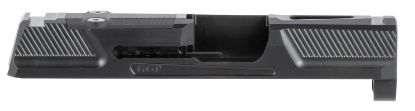 Picture of Grey Ghost Precision Ggp365blk2 Ggp365 Version 2 Slide Fits Sig P365, Optic Cut Compatible W/Sig Romeozero & Shield Rms-C, Fine Front & Rear Serrations, 17-4 Stainless Steel W/Black Dlc Finish 