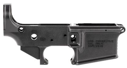 Picture of Grey Ghost Precision Ggpc Cornerstone Lower Receiver Multi-Caliber, 7075-T6 Aluminum W/Black Anodized Finish, Nylon Tipped Tensioning Screw, Flared Mag Well 