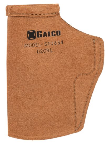 Picture of Galco Sto834 Stow-N-Go Iwb Natural Leather Compatible W/ Glock 48/48 Mos/S&W M&P Shield Ez Belt Clip Mount Right Hand 