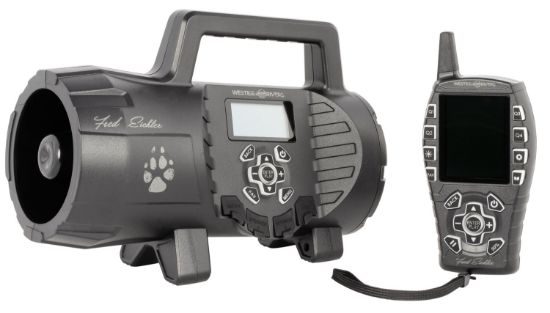 Picture of Western Rivers Wrc-Egc-Ss Eichler Single Speaker Electronic Call Multiple Sounds Attracts Predators Features Remote Control Black Plastic 