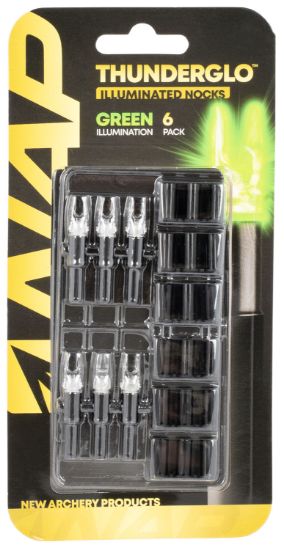 Picture of Nap Napillngr Thunderglo Illuminated Nock Green Polycarbonate Aluminum Shaft/ 6 Pack 