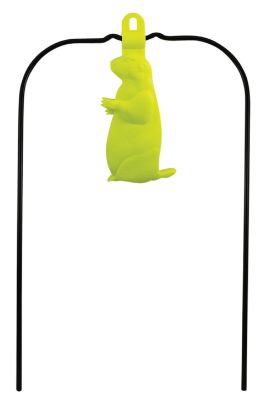 Picture of Birchwood Casey 48022 Ground Strike Hanging Prairie Dog Pistol/Rifle Rubber/Metal Yellow Prairie Dog Illustration Impact Enhancement Motion 