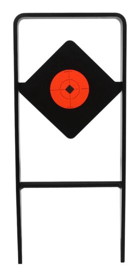 Picture of Birchwood Casey 47340 World Of Targets Ace Of Diamonds Centerfire Target Ar500 Steel Black/Red Diamond Illustration Impact Enhancement Motion 0.50" Thick 