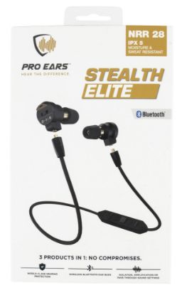 Picture of Pro Ears Peebblke Stealth Elite 28 Db Behind The Head Black Adult 1 Pair Includes Attachable Bluetooth Lanyard 