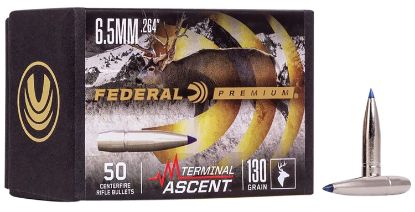 Picture of Federal Pb264ta1 Premium Terminal Ascent Component 6.5Mm .264 130 Gr Terminal Ascent 50 Per Box/ 4 Case 