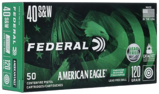 Picture of Federal Ae40lf1 American Eagle Indoor Range Training 40 S&W 120 Gr Lead Free Irt 50 Per Box/ 10 Case 