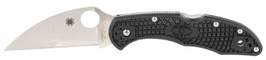 Picture of Spyderco C11fpwcbk Delica 4 Lightweight 2.87" Folding Wharncliffe Plain Vg-10 Ss Blade Black Textured Frn Handle Includes Pocket Clip 