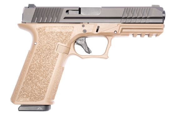Picture of Polymer80 Pfs9cmpfde Pfs9 Full-Size 9Mm Luger 17+1 4.49" Black Nitride Serrated Slide Flat Dark Earth Polymer Frame W/Picatinny Rail Fde Textured Polymer Grips Right Hand 