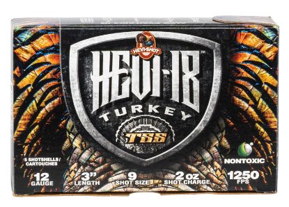 Picture of Hevi-Shot Hs4009 Hevi-18 Tss Turkey 12 Gauge 3" 2 Oz Tungsten 9 Shot 5 Per Box/ 10 Case 