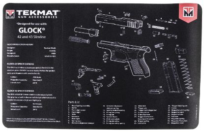 Picture of Tekmat Tekr17glock4243 Glock 42/43 Cleaning Mat Glock 42/43 Parts Diagram 11" X 17" 