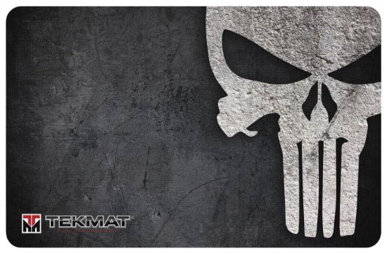 Picture of Tekmat Tekr42punisher Punisher Door Mat Black/Gray Rubber 42" Long Punisher Skull 