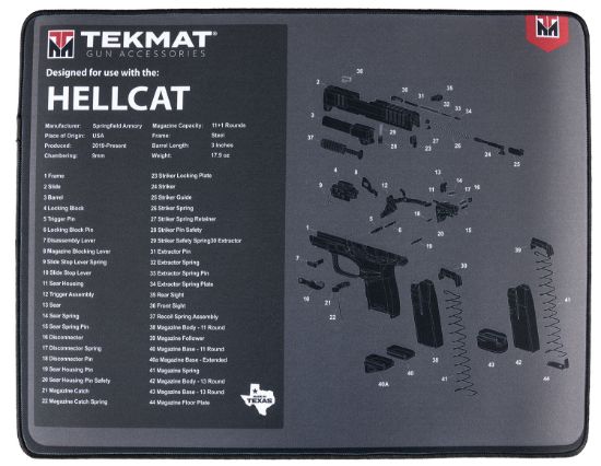 Picture of Tekmat Tekr20hellcat Hellcat Ultra 20 Cleaning Mat Springfield Hellcat Parts Diagram 15" X 20" 