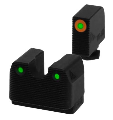 Picture of Rival Arms Ra4a231g In-Line Mos Night Sights For G17/G19 Black | Green Tritium Orange Ring Front Sight Green Tritium White Ring Rear Sight 