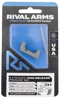 Picture of Rival Arms Ra72g003d Magazine Release Extended Silver Aluminum For Glock 43 